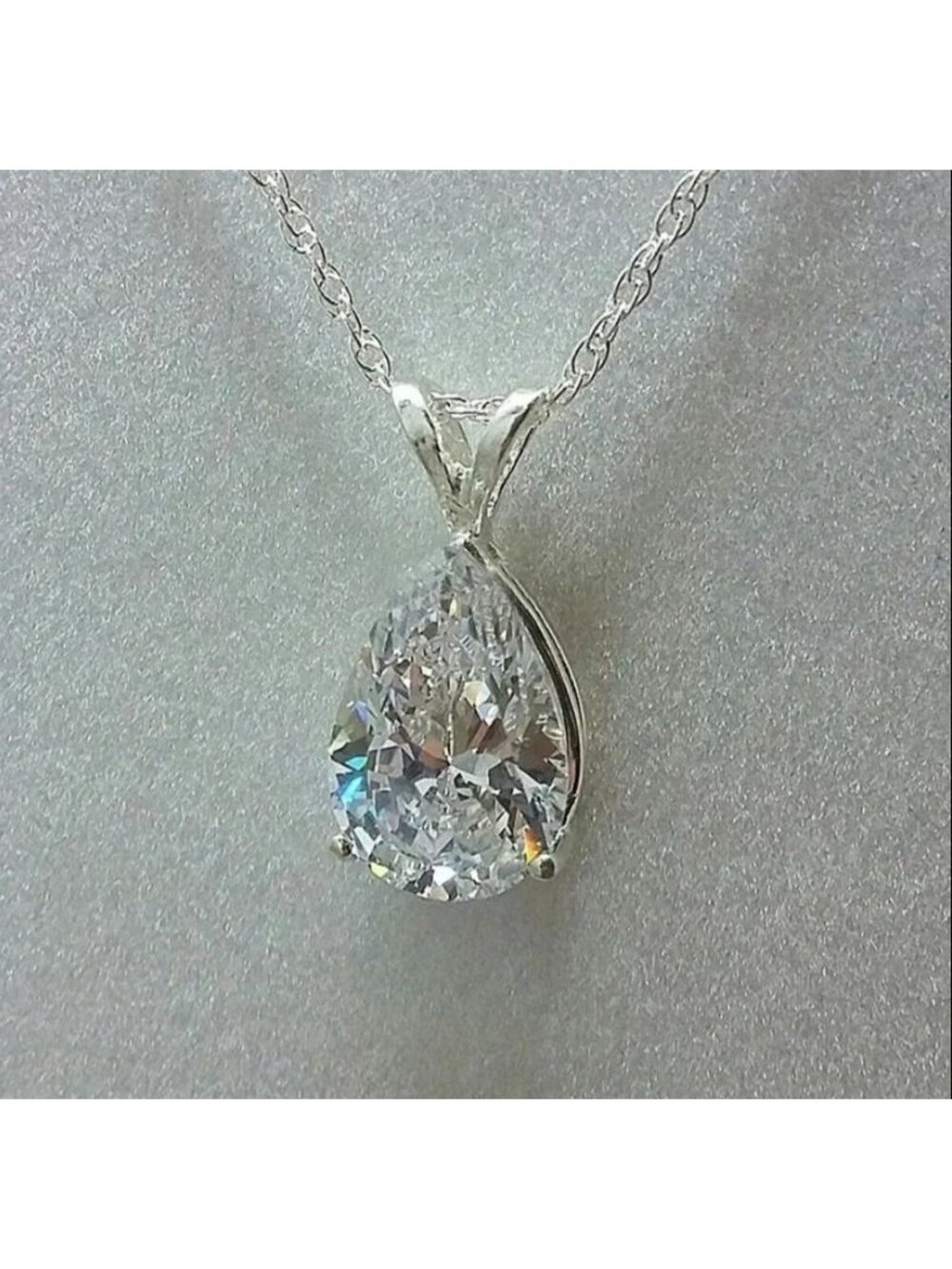 925 Silver Teardrop Shaped Pendant